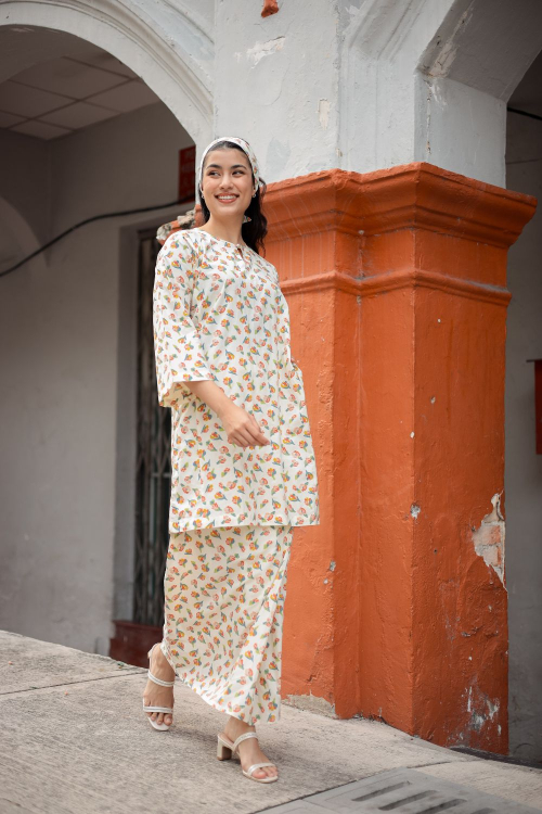 KURONG LELA - CREAM ORANGE